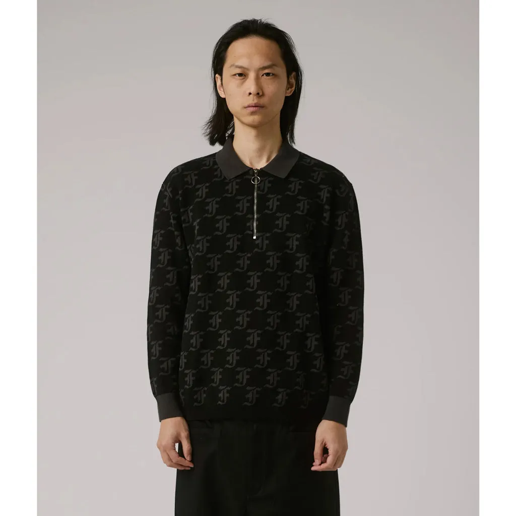 FORMER SYNOPTIC LS POLO - BLACK
