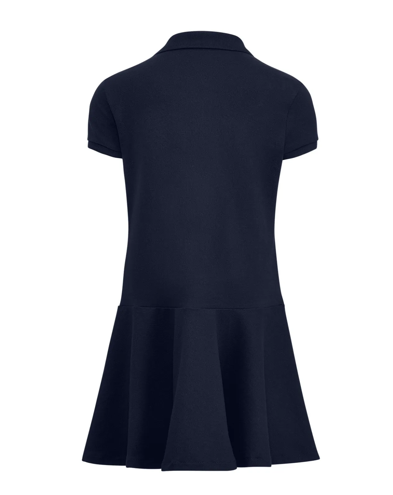 Girls Embroidered Bear Polo Mesh Dress