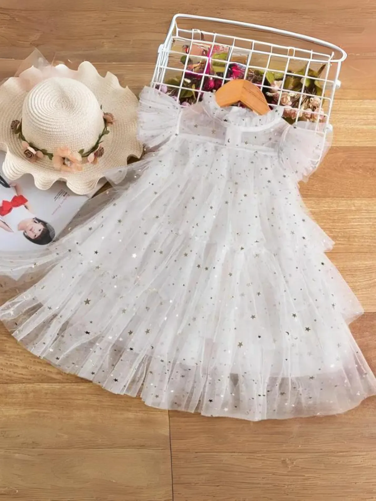 Glowing Girl Star Tulle Party Girl Dress