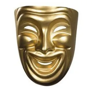Gold Comedy Adult Mask