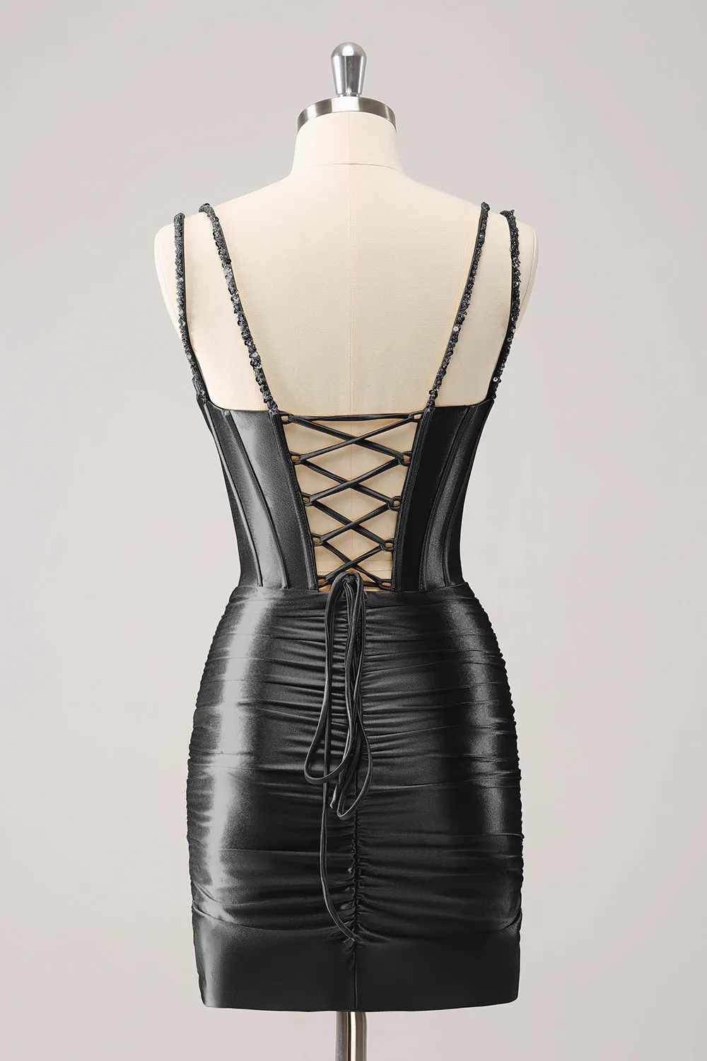 Gorgeous Golden Bodycon Corset Short Homecoming Dress with Sequins
