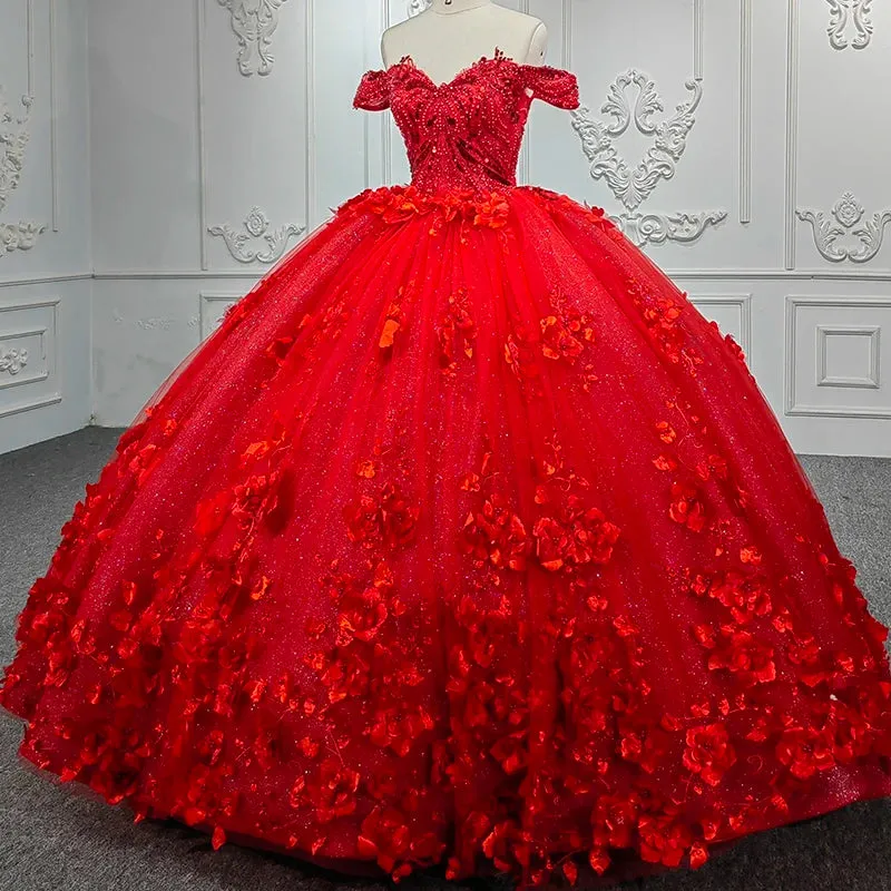 Gorgeous Red Beading Long Prom Dresses Appliques Sweetheart Evening Party Gown
