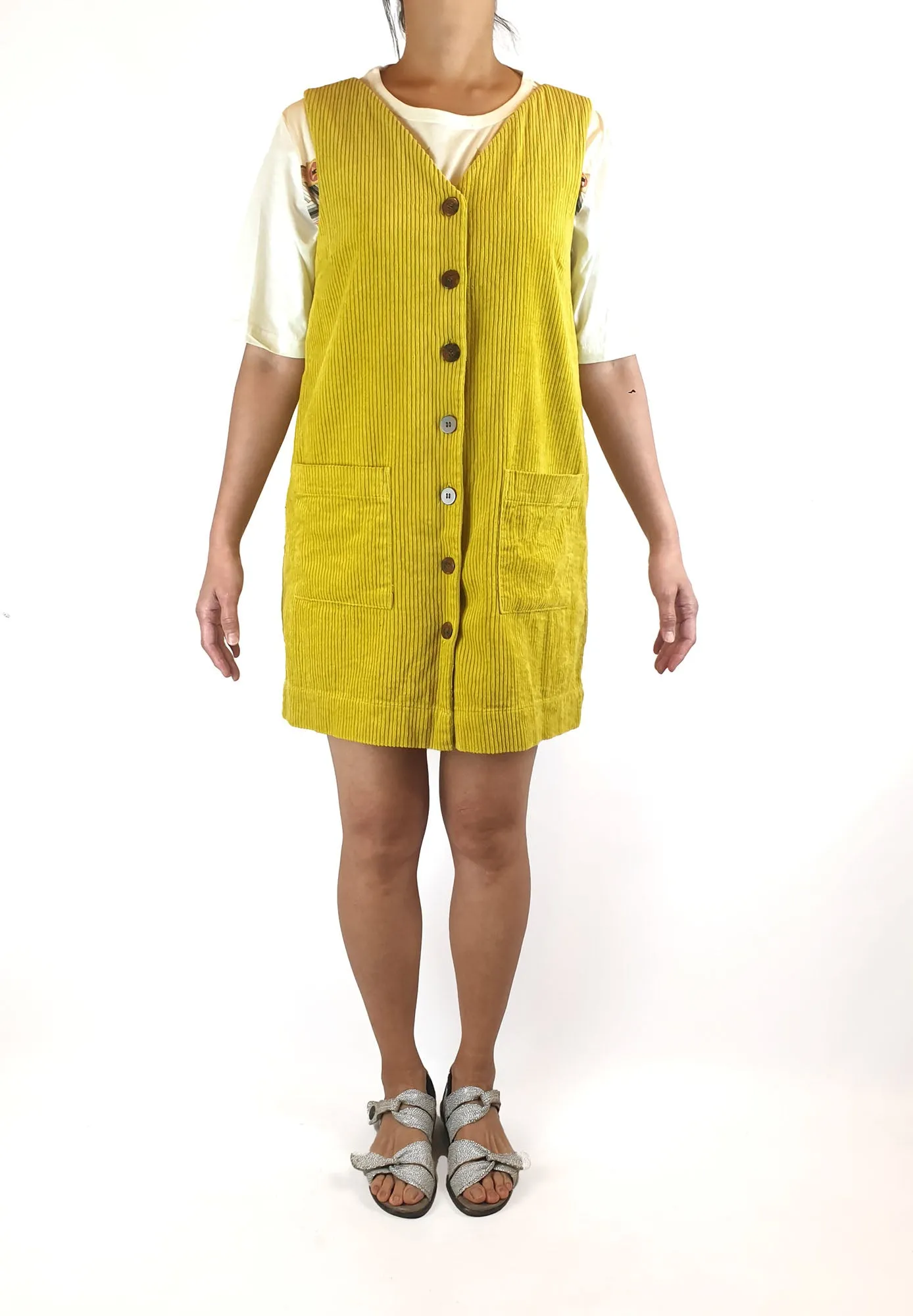 Gorman lime mustard cord dress size 10