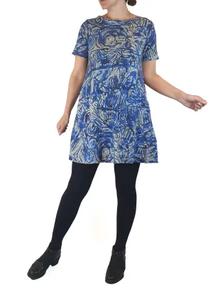 Gorman   Mangkaja blue print tee shirt dress size XS (fits size 6 and 8)