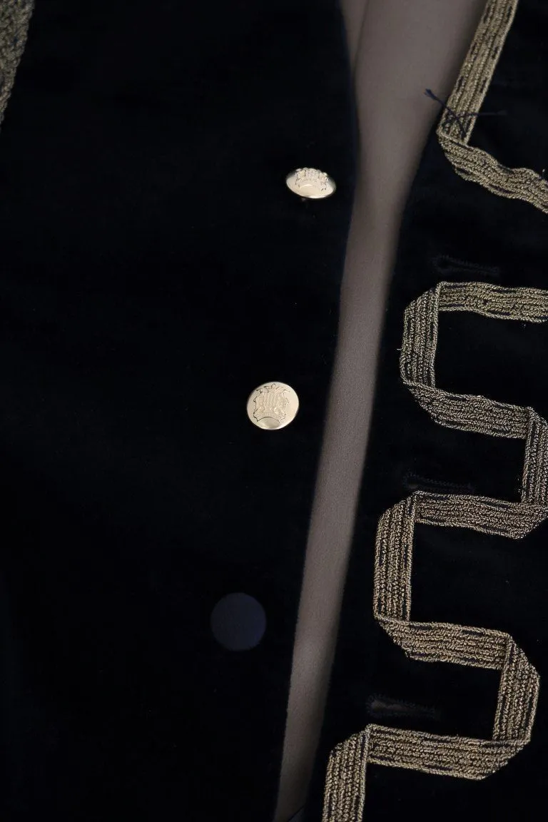 Green Velvet Gold Vest