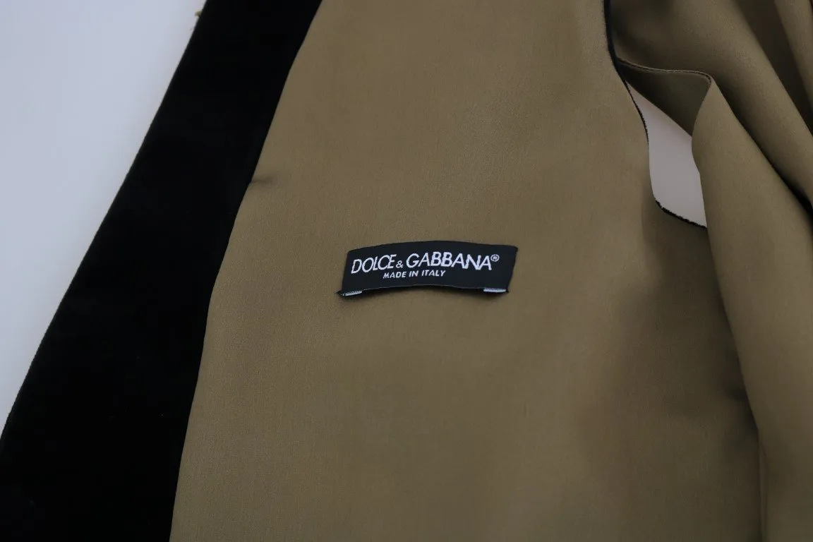 Green Velvet Gold Vest