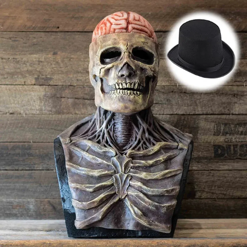 Halloween Latex Skull Mask Horror Skeleton Full Head Helmet Skull Full Face Mask Masque Party Costume Props Halloween Decoration