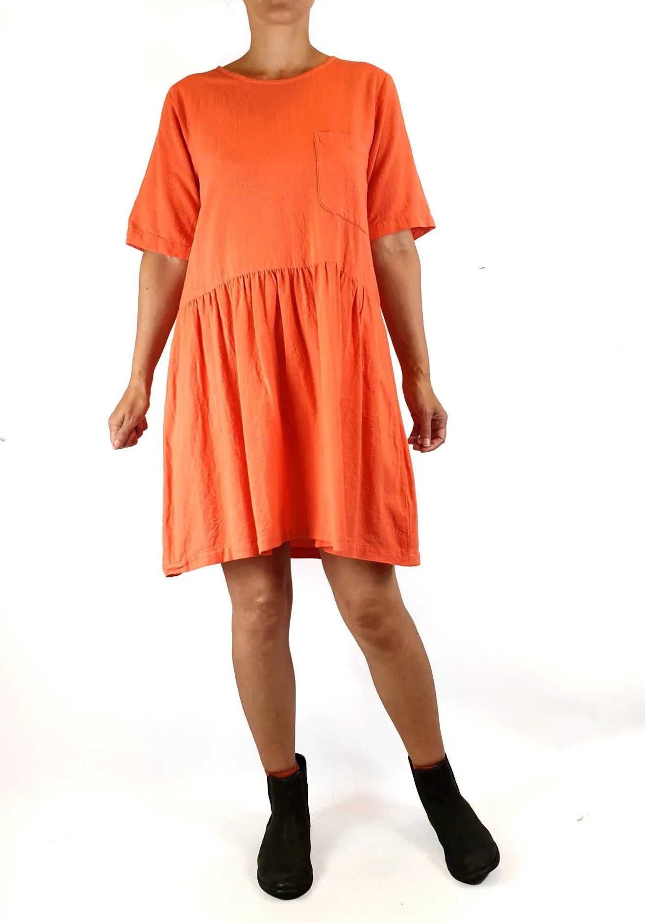 Handsom coral pink 100% cotton dress size 8