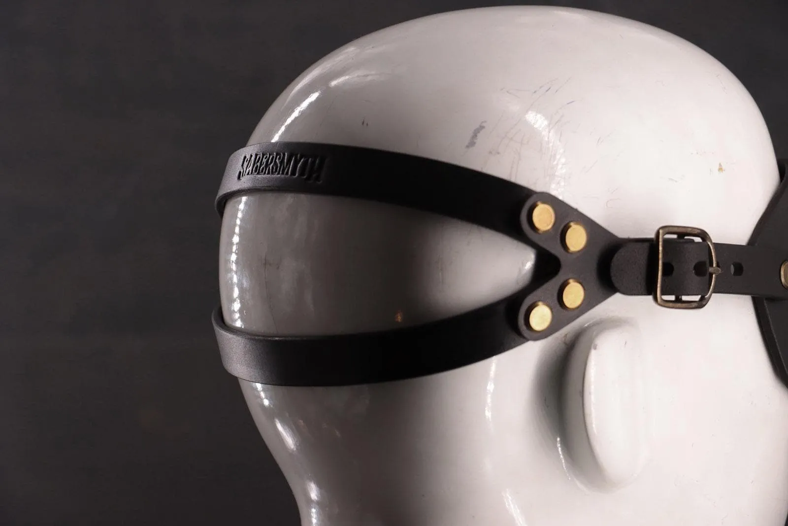 Hero Mask - Black with Bronze Hardware