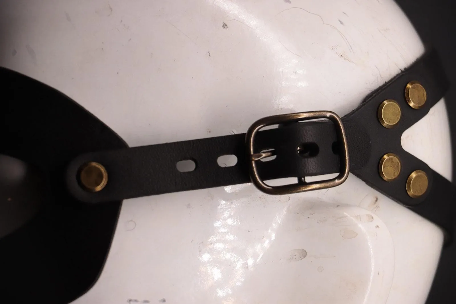 Hero Mask - Black with Bronze Hardware