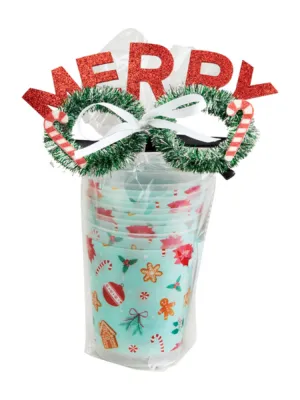Holiday Party Cup Gift Set - Gingerbread