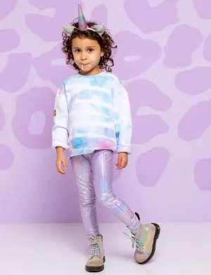 Holographic Kids Unicorn Leggings