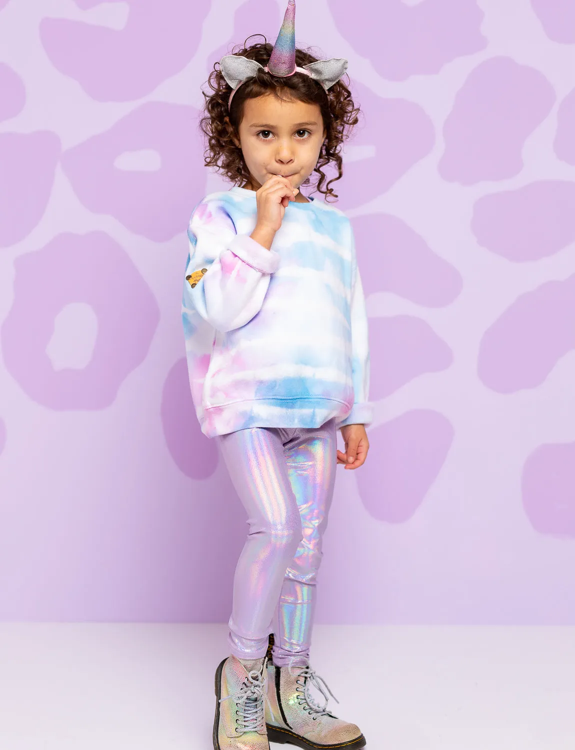 Holographic Kids Unicorn Leggings