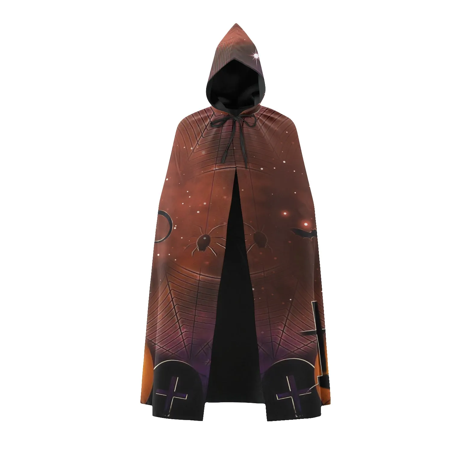 Hooded Cloak - Happy Halloween Black Cat Hooded Cloak - Nsd99