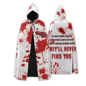 Hooded Cloak - They'll Never Find You Hooded Cloak - Nsd99