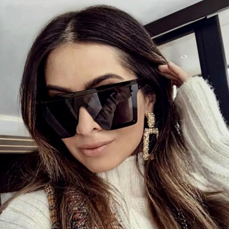 Hot Flat Top Oversized Luxury Sunglasses