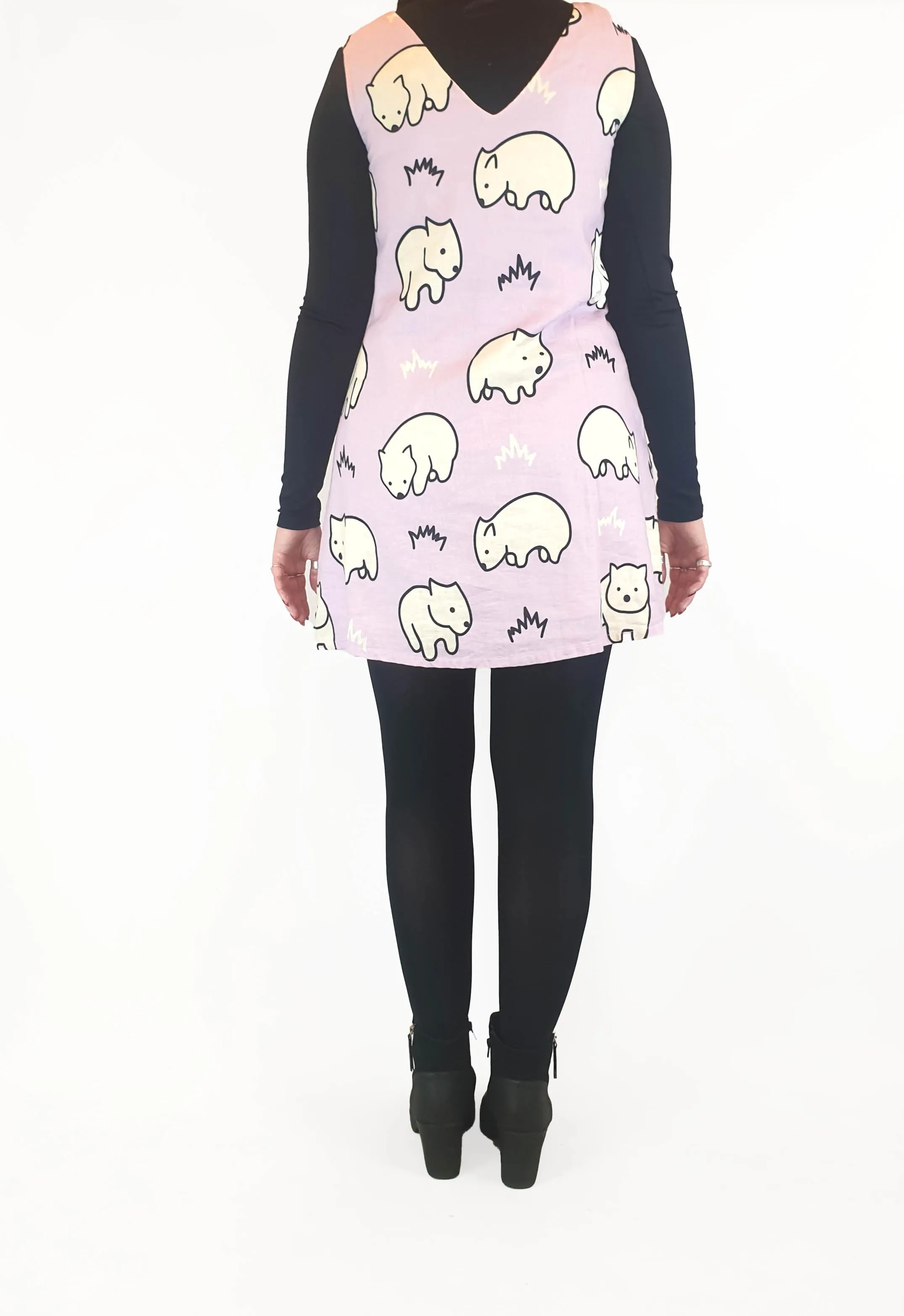 Jericho Road purple wombat print dress size 14