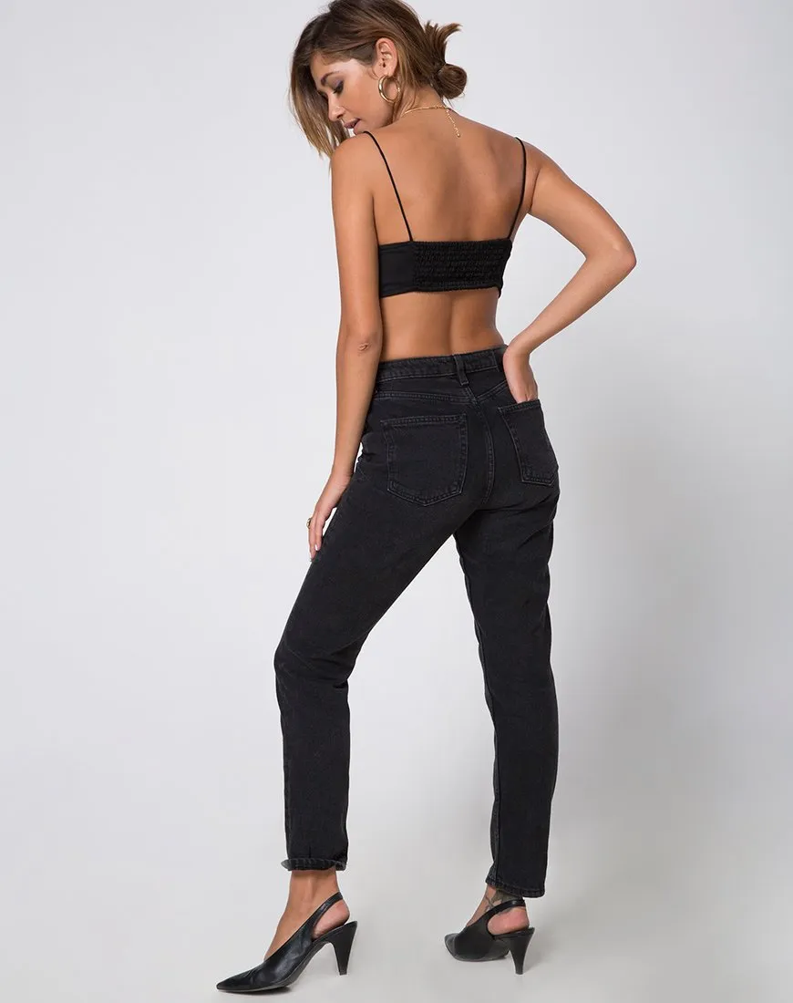 Kasen Bralet in Satin Black
