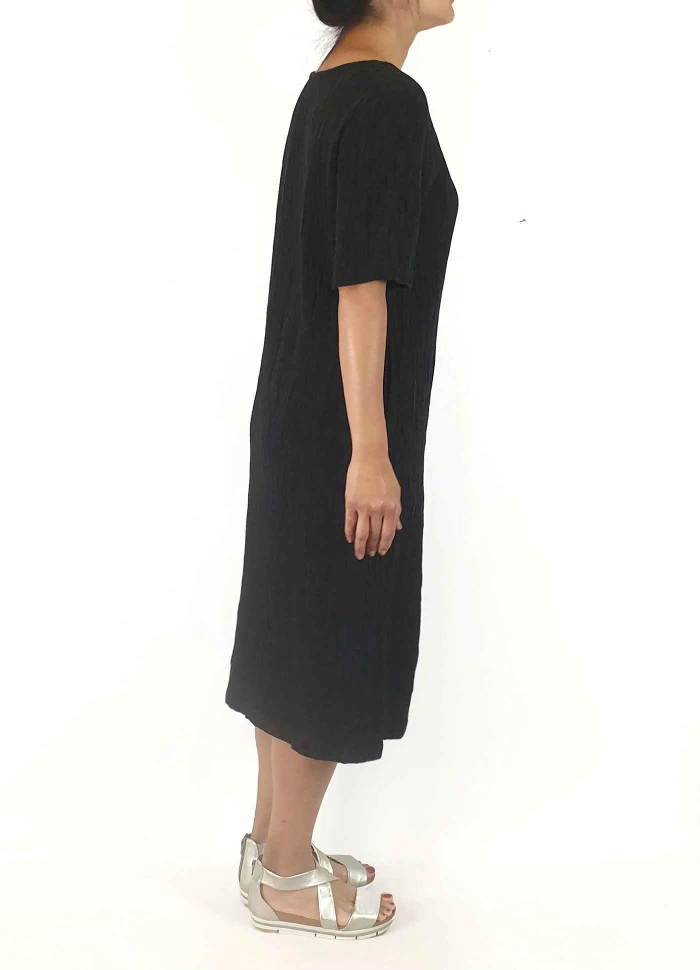 Kumo black cotton linen dress size 10