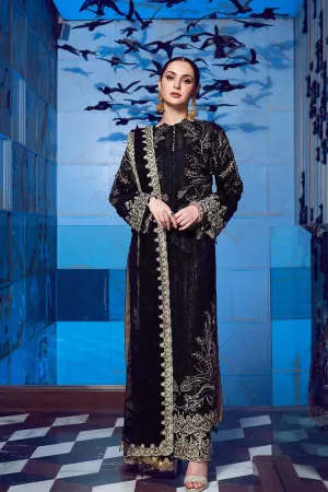 Latest Black Chiffon Party Wear #Y6018