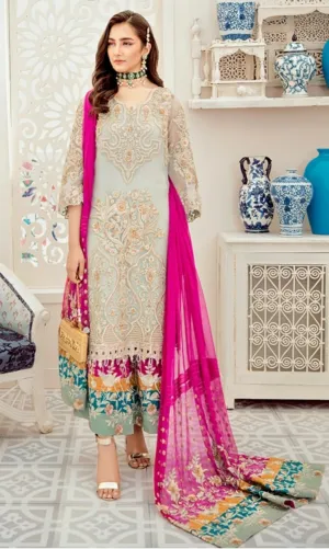Latest Chiffon Party Dress with Embroidery #Y2075
