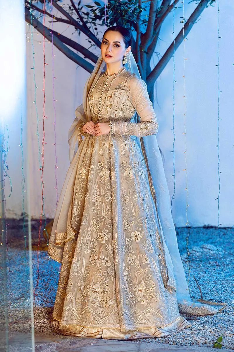 Latest Organza Party Frock with Embroidery #Y6017