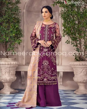 Latest Pakistani Net Embroidered Party Dress #BB115
