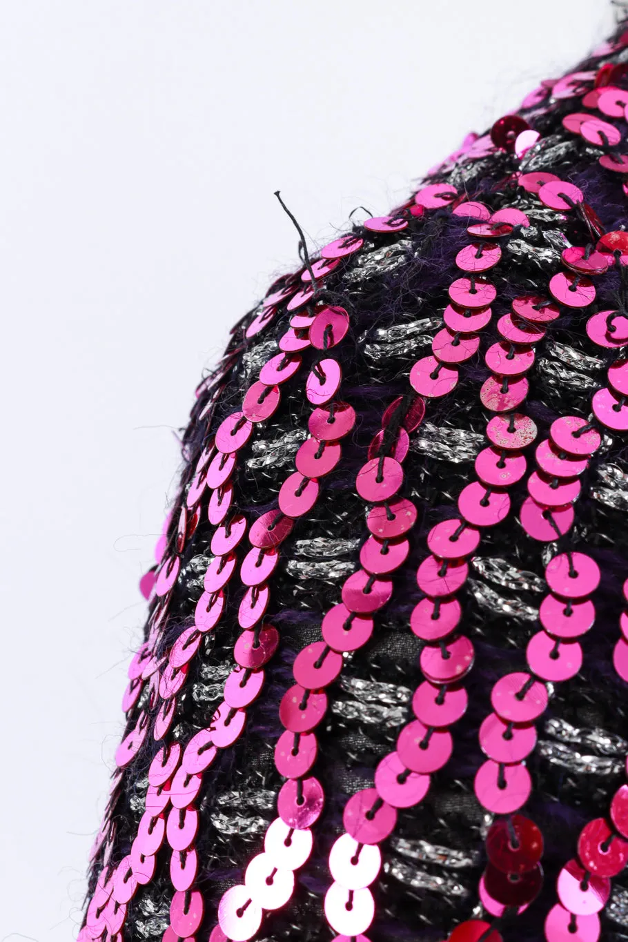 Lattice Sequin Ruffle Top