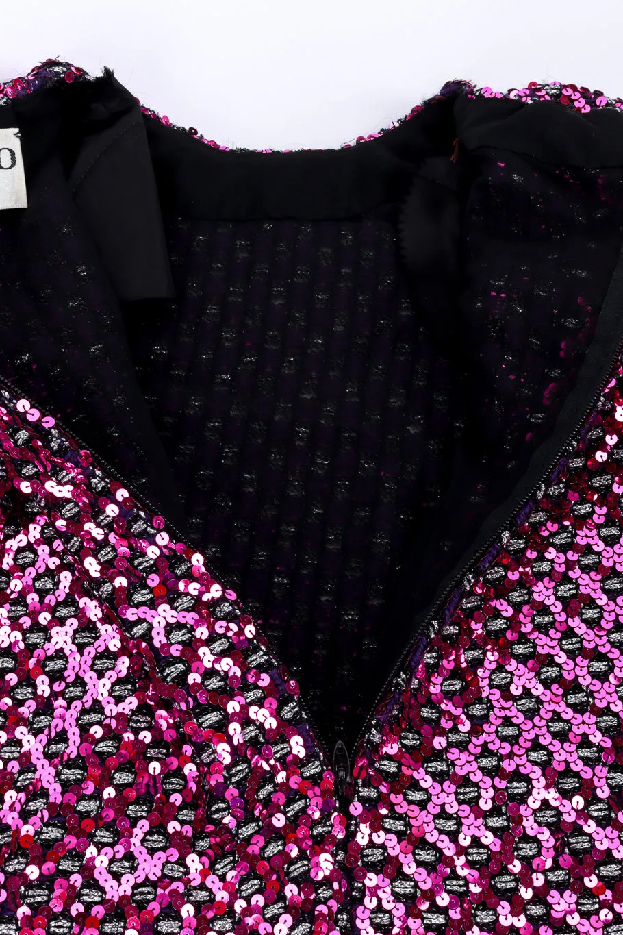 Lattice Sequin Ruffle Top