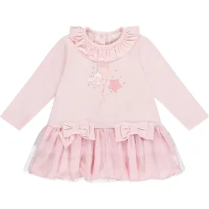 LITTLE A - Enya Tule Frill Dress - Baby Pink