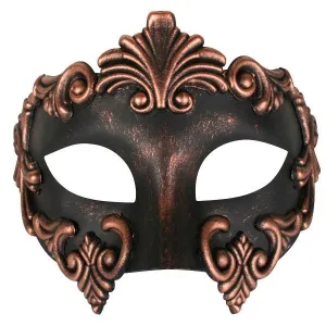 Lorenzo Men's Masquerade Baroque Inspired Venetian Style Mask