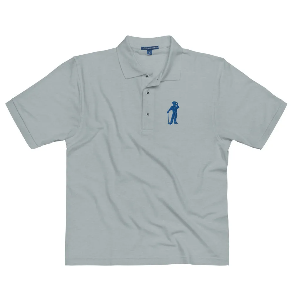 Male Golfer Premium Embroidered Polo - Royal Blue