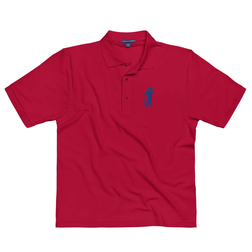 Male Golfer Premium Embroidered Polo - Royal Blue