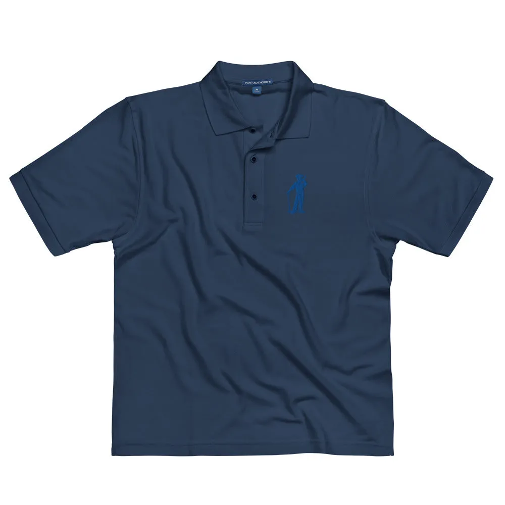 Male Golfer Premium Embroidered Polo - Royal Blue