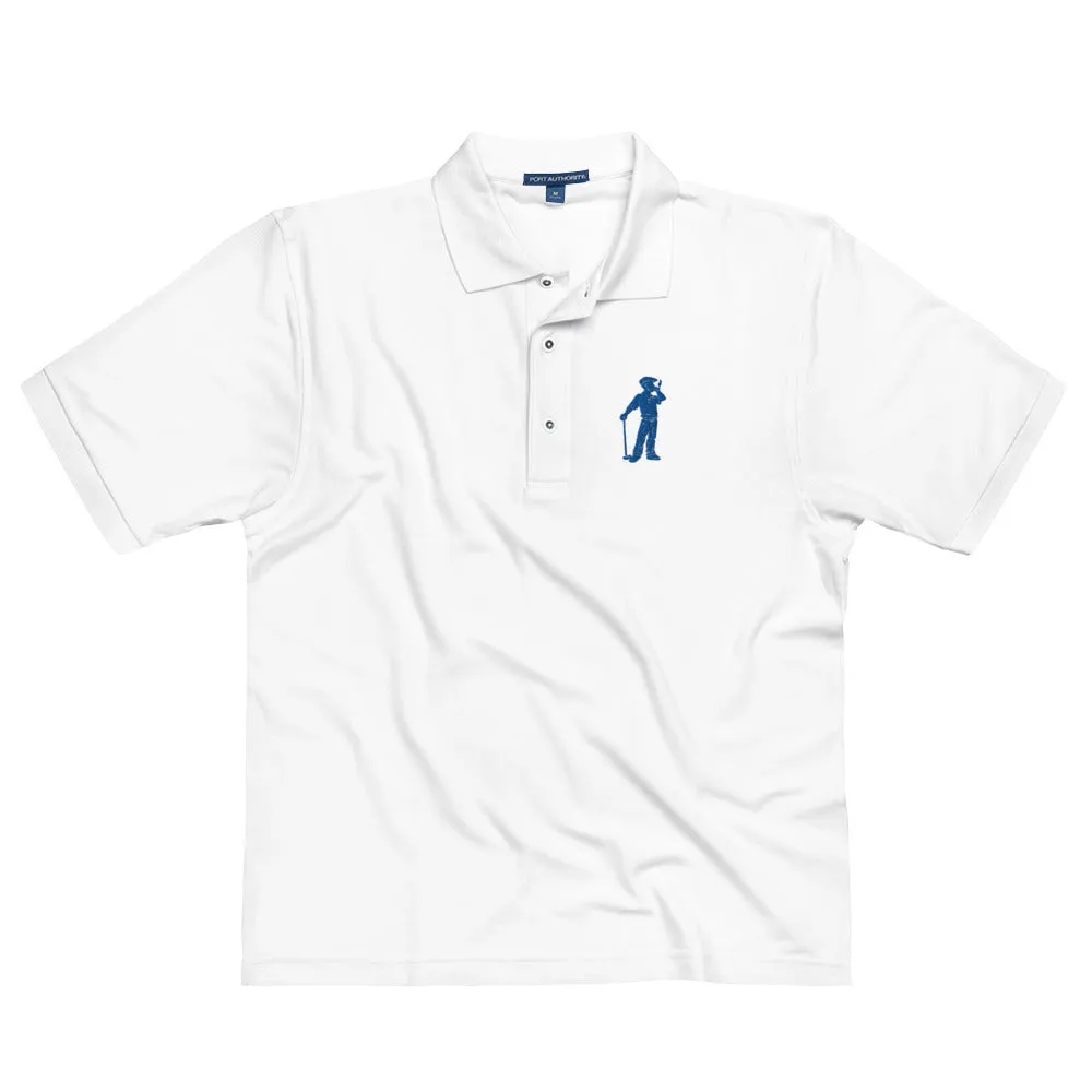 Male Golfer Premium Embroidered Polo - Royal Blue