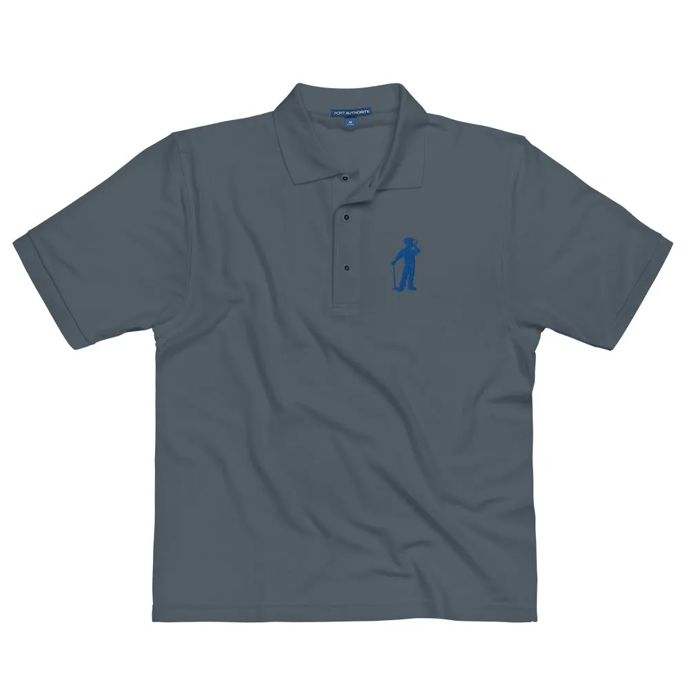 Male Golfer Premium Embroidered Polo - Royal Blue