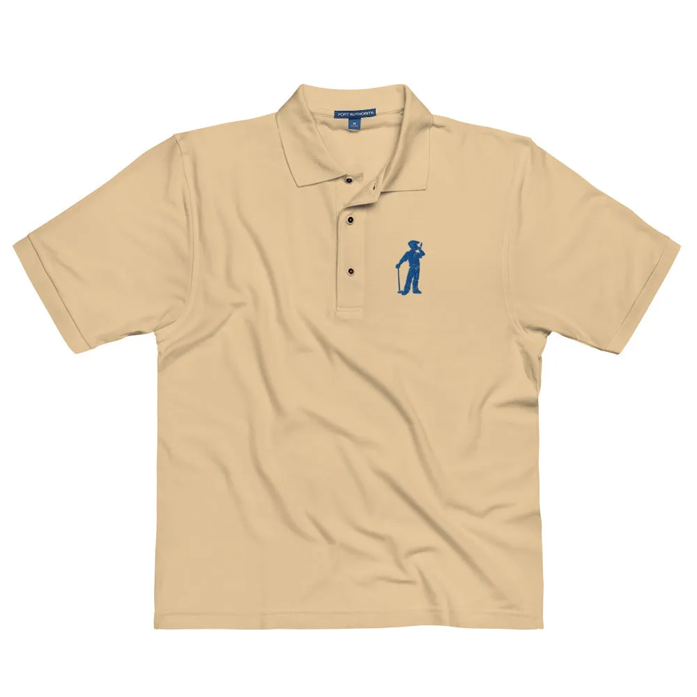 Male Golfer Premium Embroidered Polo - Royal Blue
