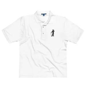 Male Golfer Premium Embroidered Polo