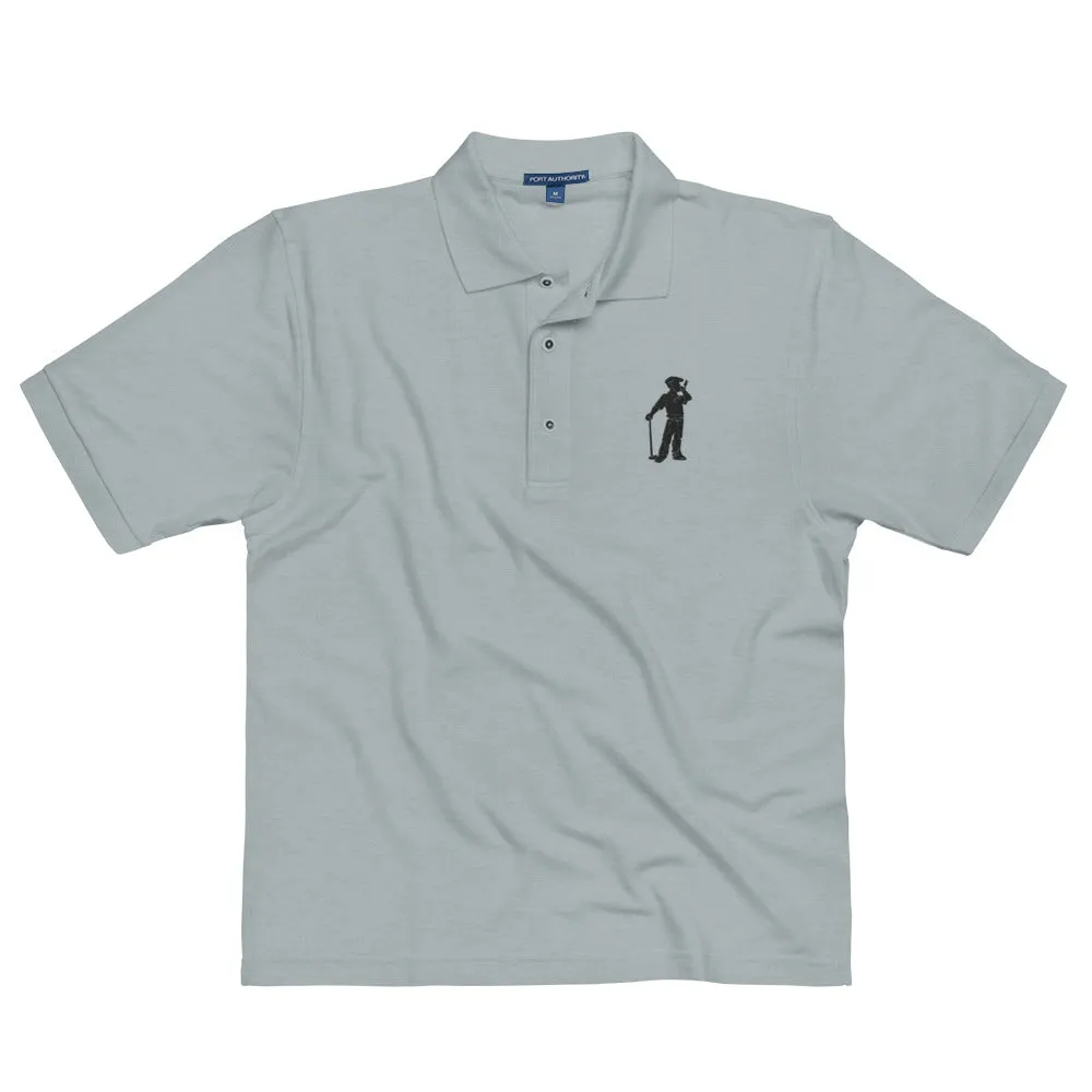 Male Golfer Premium Embroidered Polo