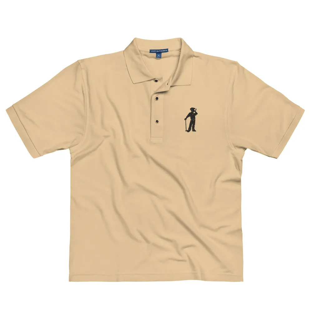 Male Golfer Premium Embroidered Polo