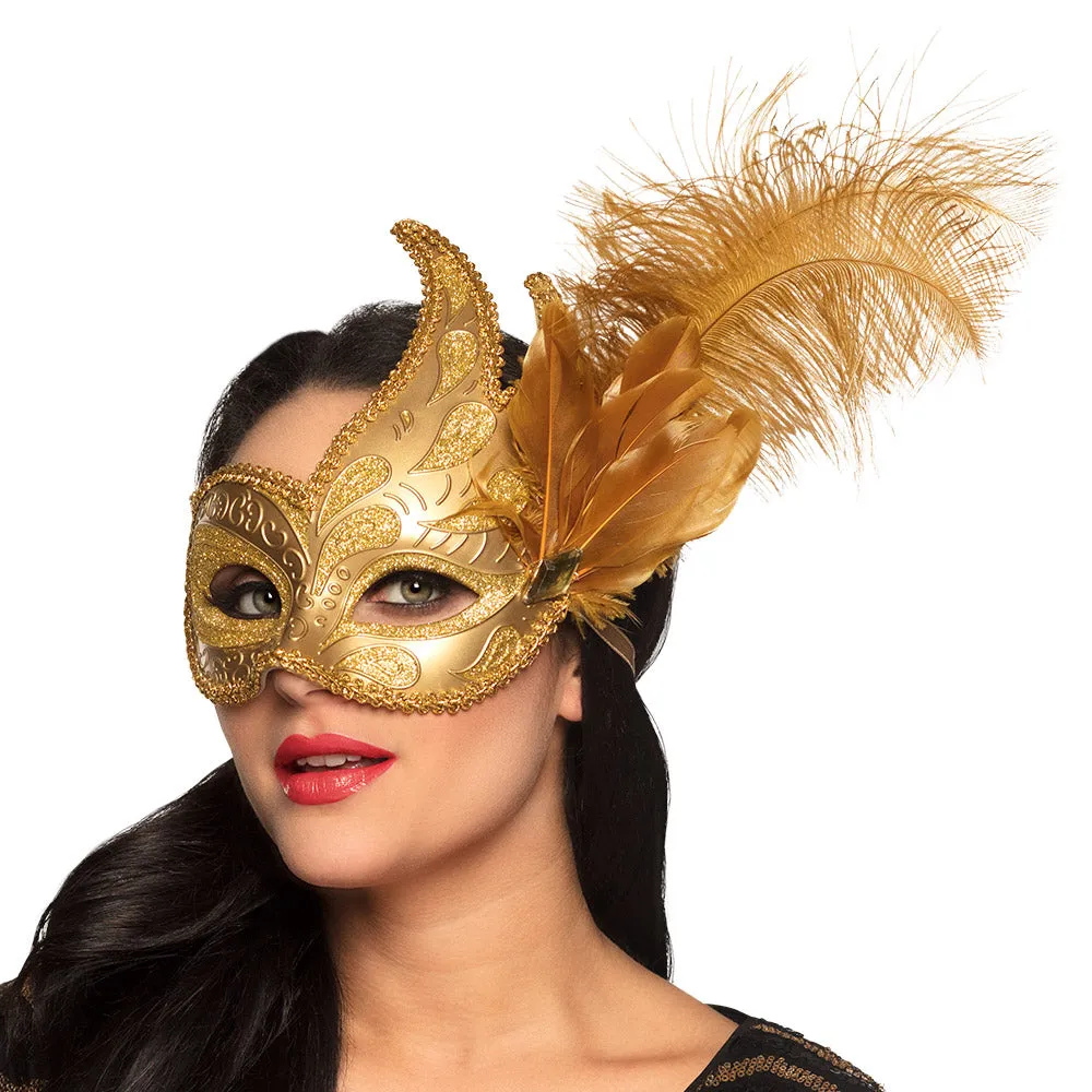 Masquerade Eye Mask Venice Prezioso Gold