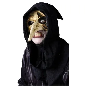 Men's Raven Venetian Mask Bone