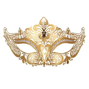 Metal Masquerade Mask Gold  Filigree