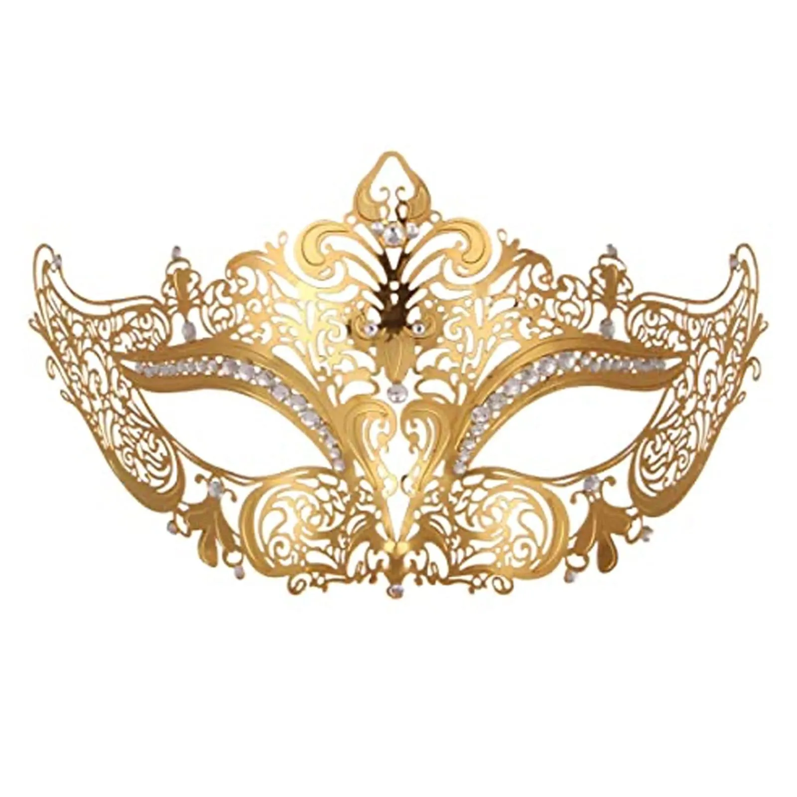 Metal Masquerade Mask Gold  Filigree