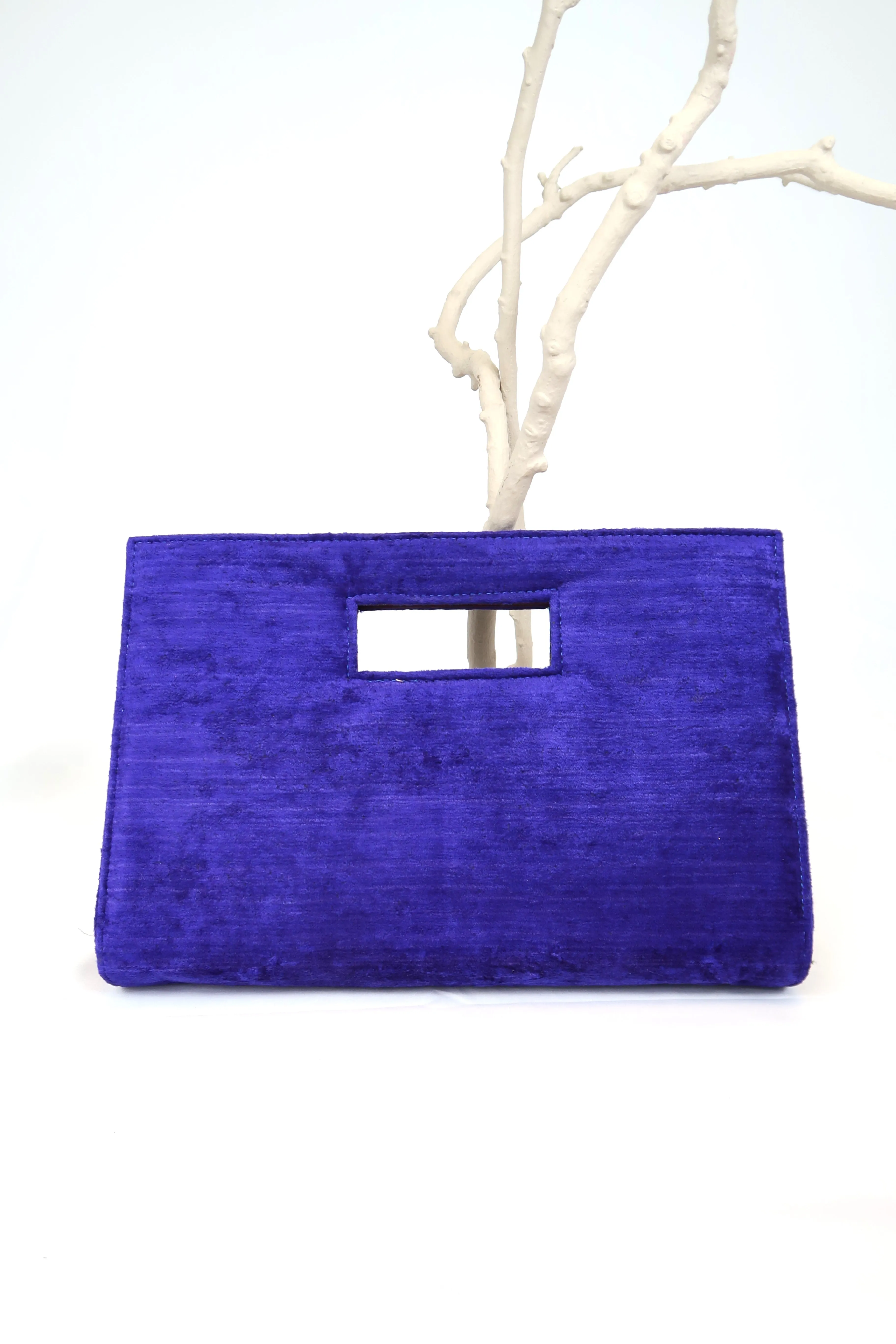 Mid Asia Vintage Fabric Hand Bag with gold chain sling