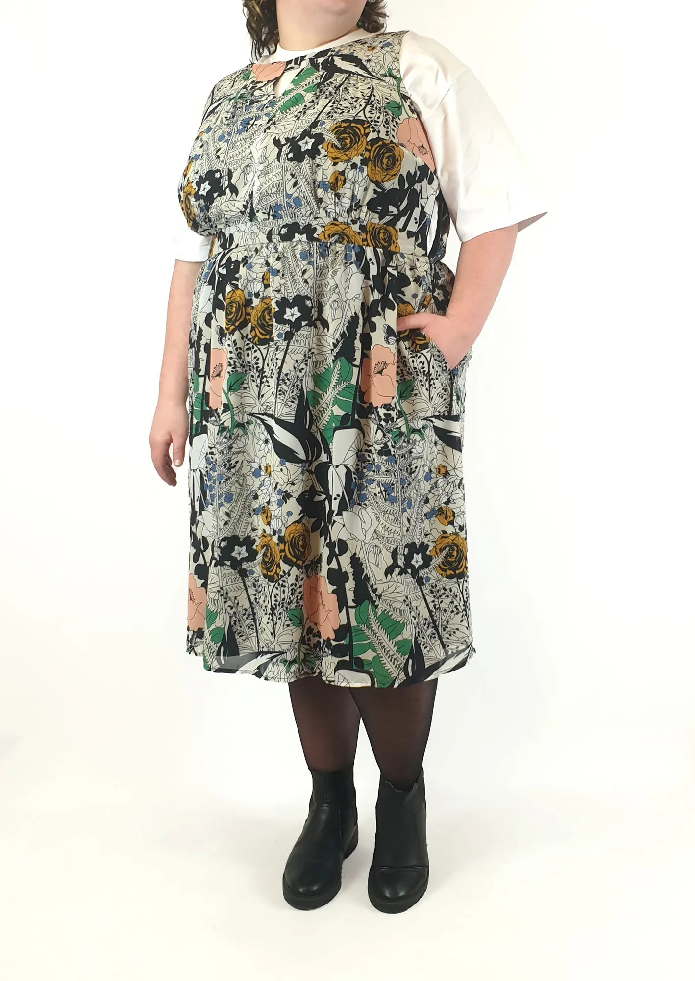 Modcloth   Dupenny unique print sleeveless dress size 2X