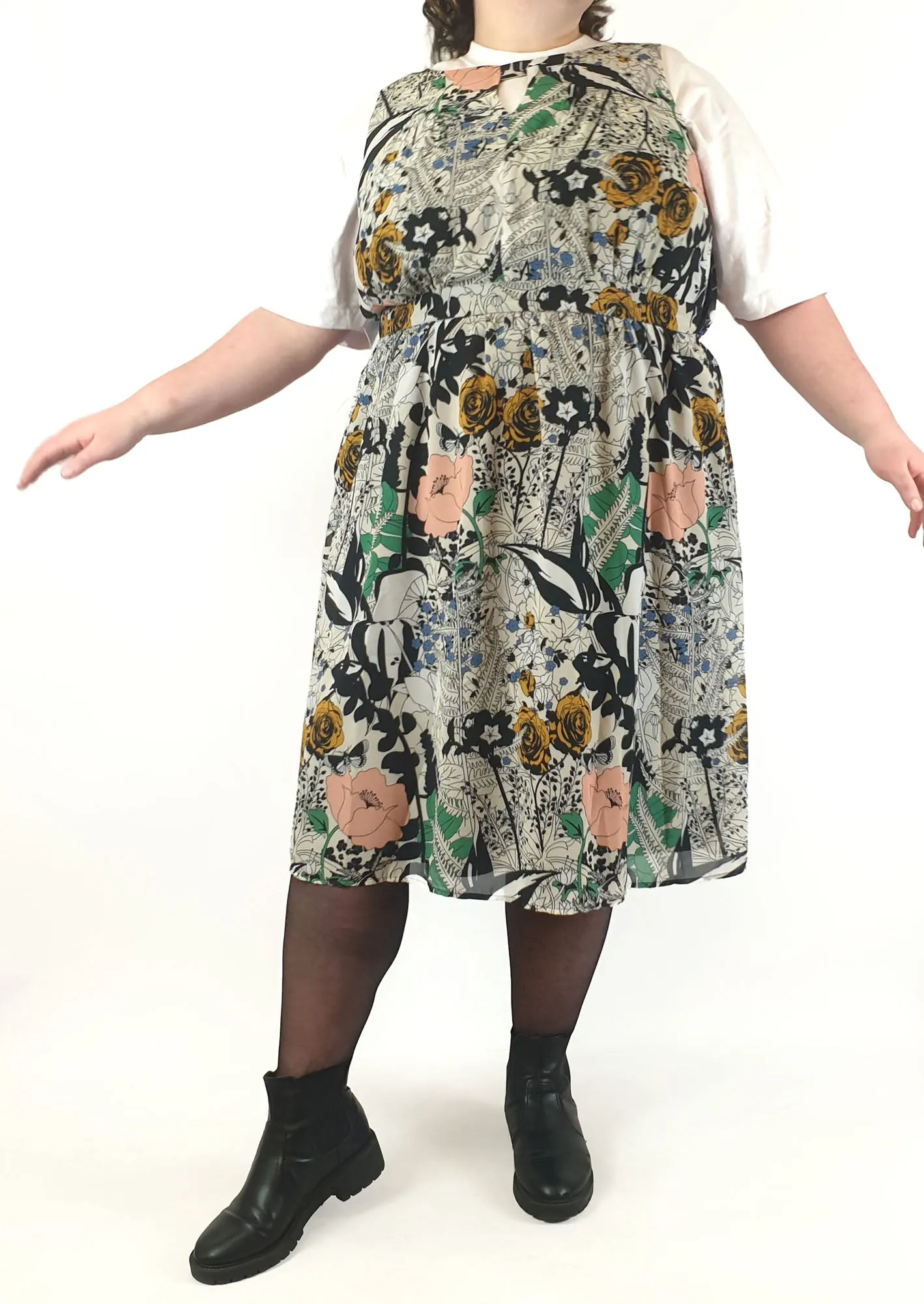 Modcloth   Dupenny unique print sleeveless dress size 2X