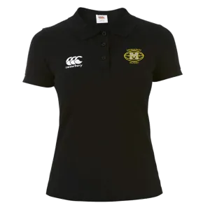 Monarch Rugby Canterbury Women's Black Waimak Rugby Polo