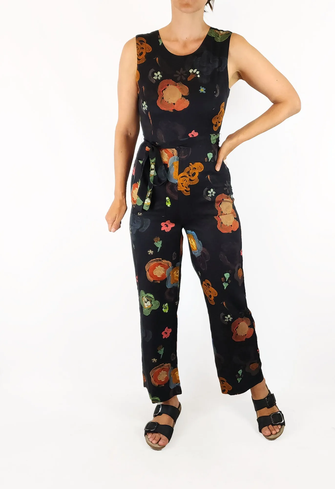 Nancybird black jumpsuit size XS (best fits 6-8) please note: minor issue