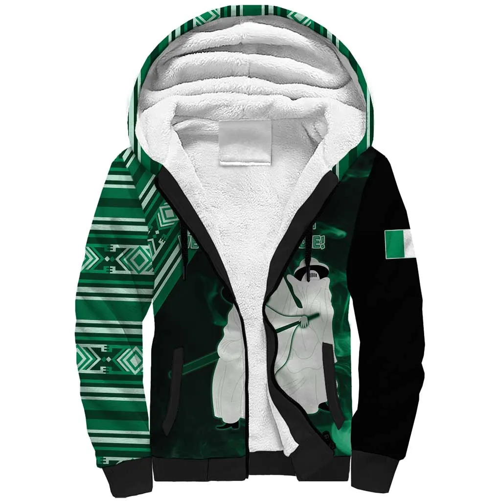 Nigeria Yoruba Festival Sherpa Hoodie Eko Spirit Eyo Masquerade LT05